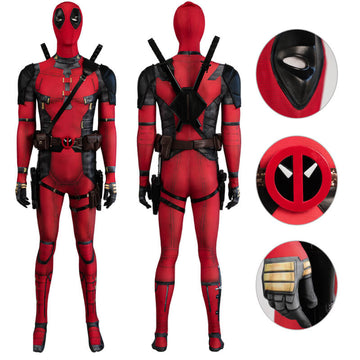 Deadpool Bodysuit Deadpool 3 Wade Wilson HD Print Cosplay Suit with Headwear
